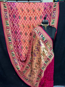 Butterfly inspired bandhani saree