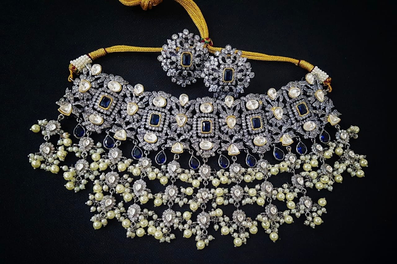 Senorita choker set - Saffronfashionindia