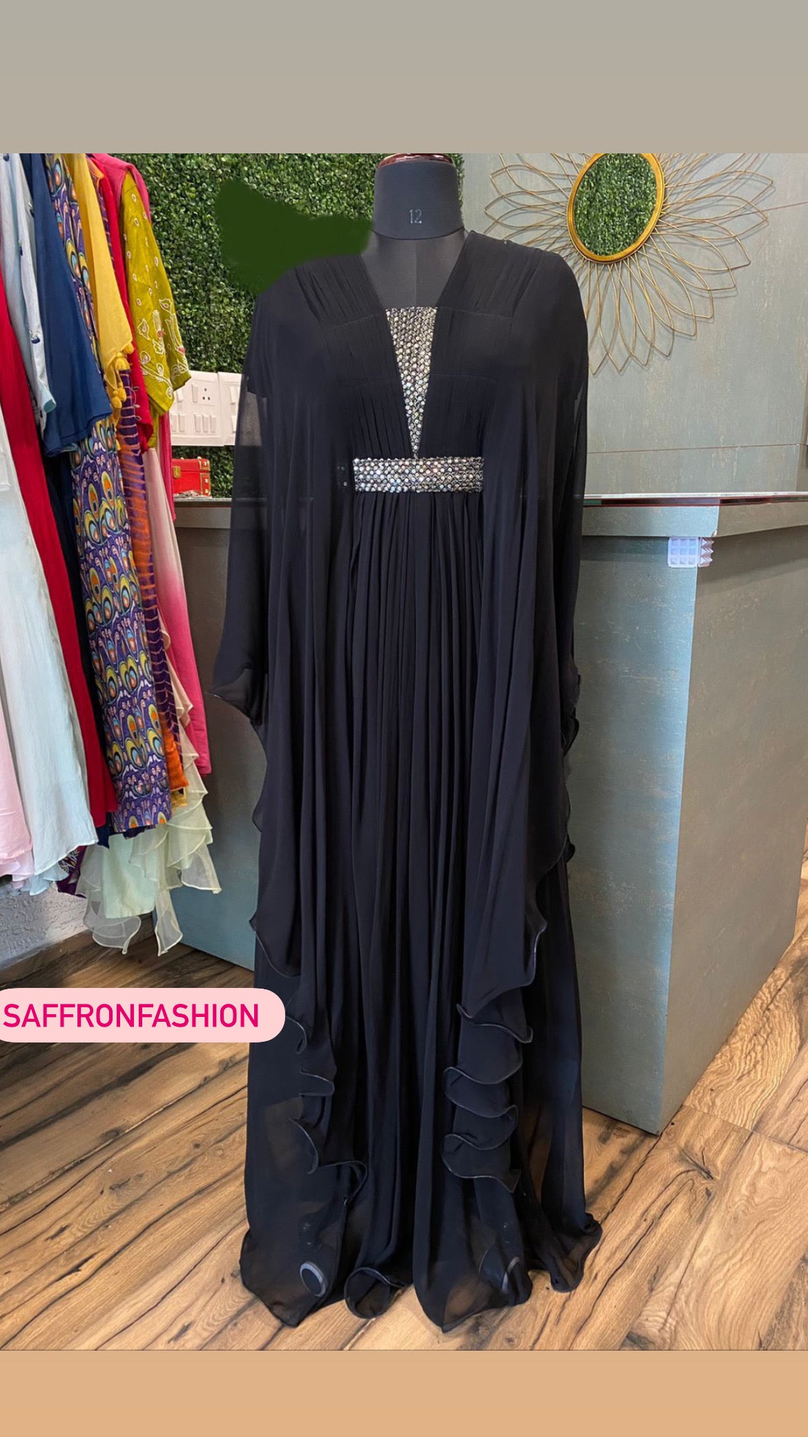 Black beauty kaftan party wear dresses kaftan - Saffronfashionindia