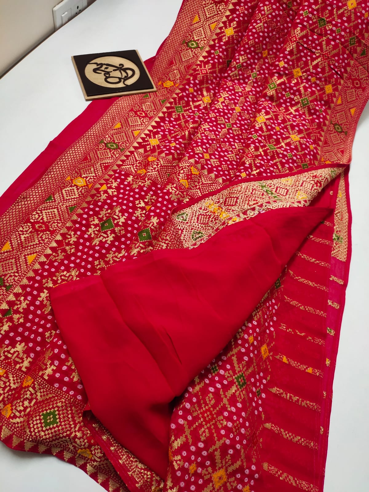 Arvinahi banarsi gorgette saree - Saffronfashionindia