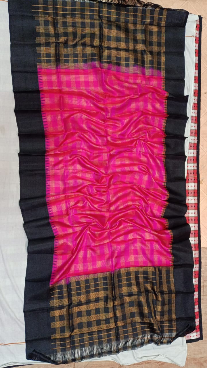 Gadwal silk dupatta - Saffronfashionindia