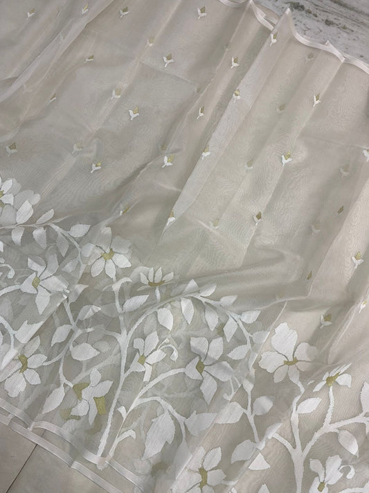 Shamira jamdani saree - Saffronfashionindia