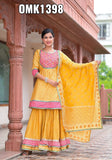 Yellow Kurti sharara dress