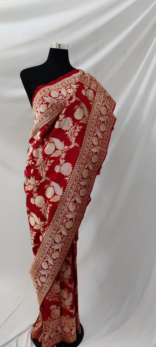 Lal beauty kaduwa saree Saffronfashionindia