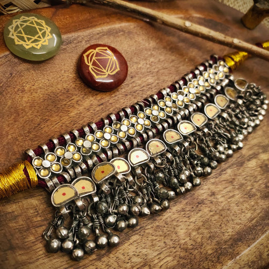 Vintage Afghani choker - Saffronfashionindia