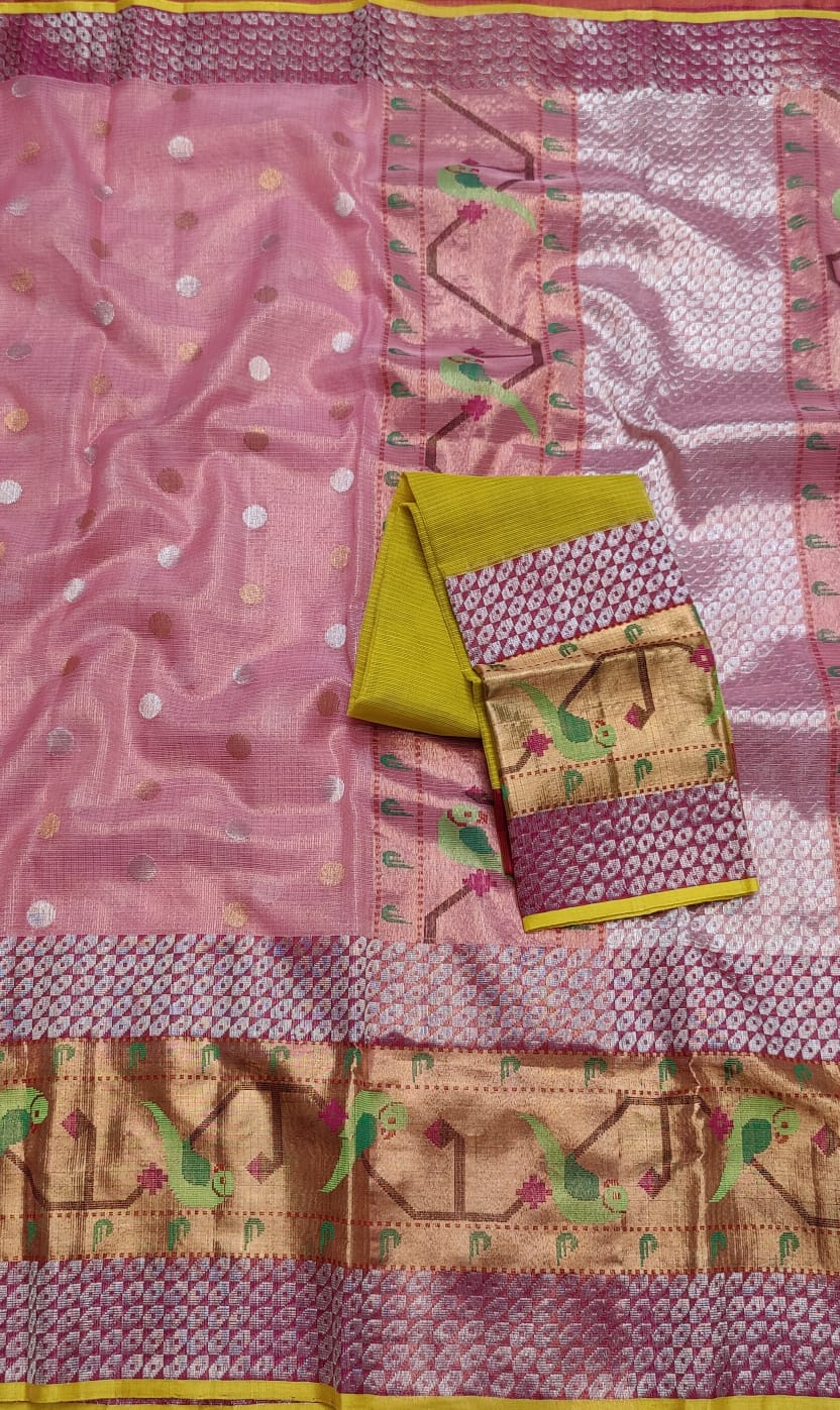 Pinkilla tissue zari - Saffronfashionindia