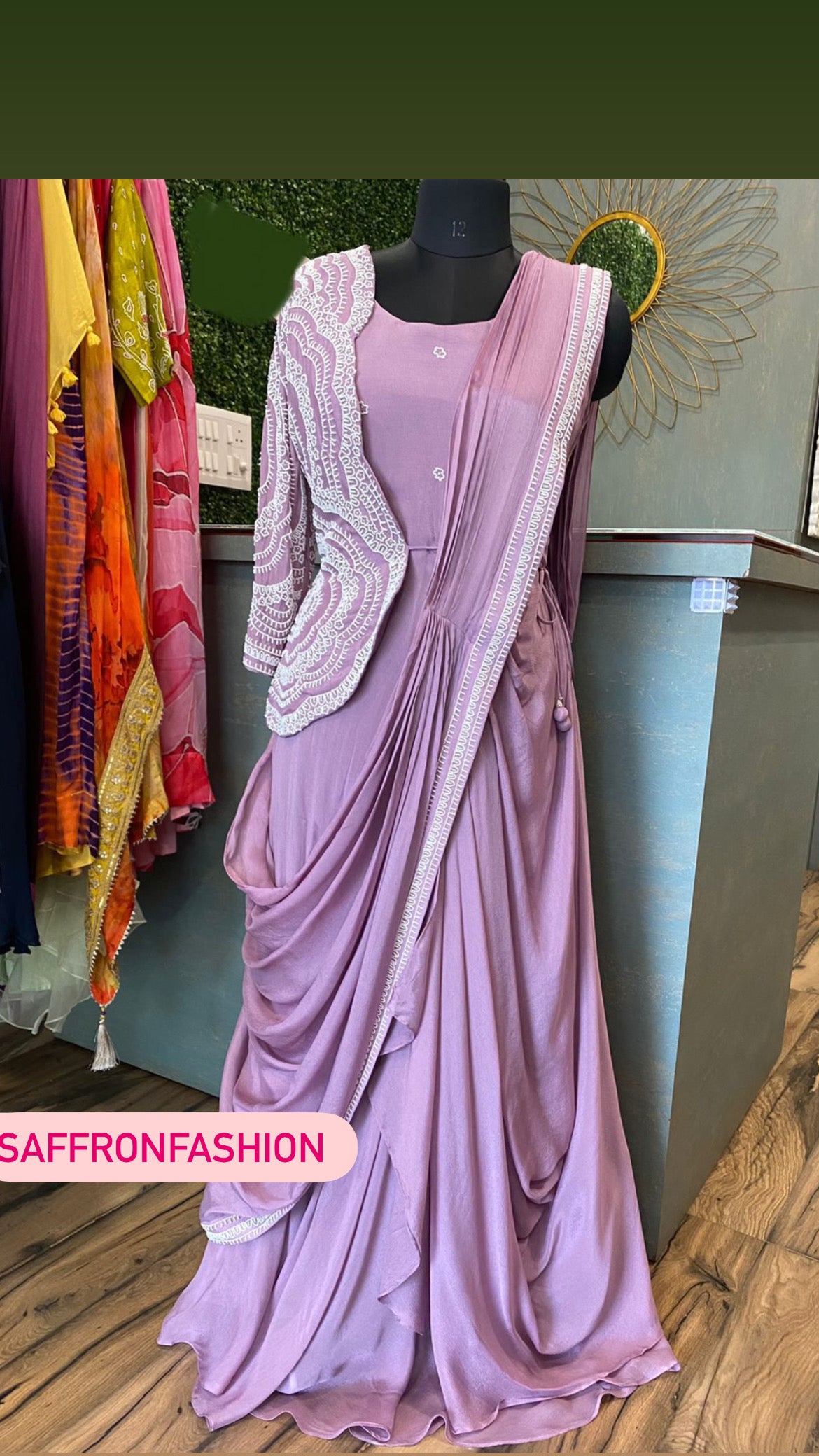 Pania draping gown - Saffronfashionindia