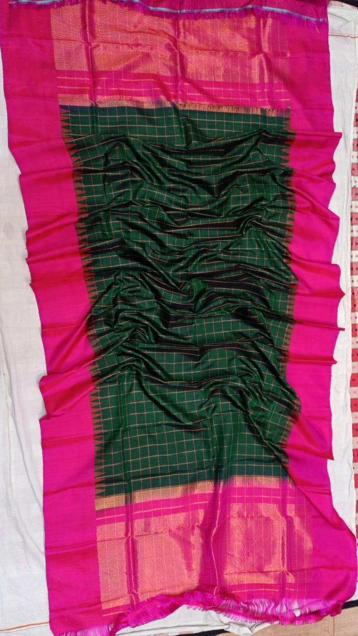 Gadwal silk dupatta - Saffronfashionindia