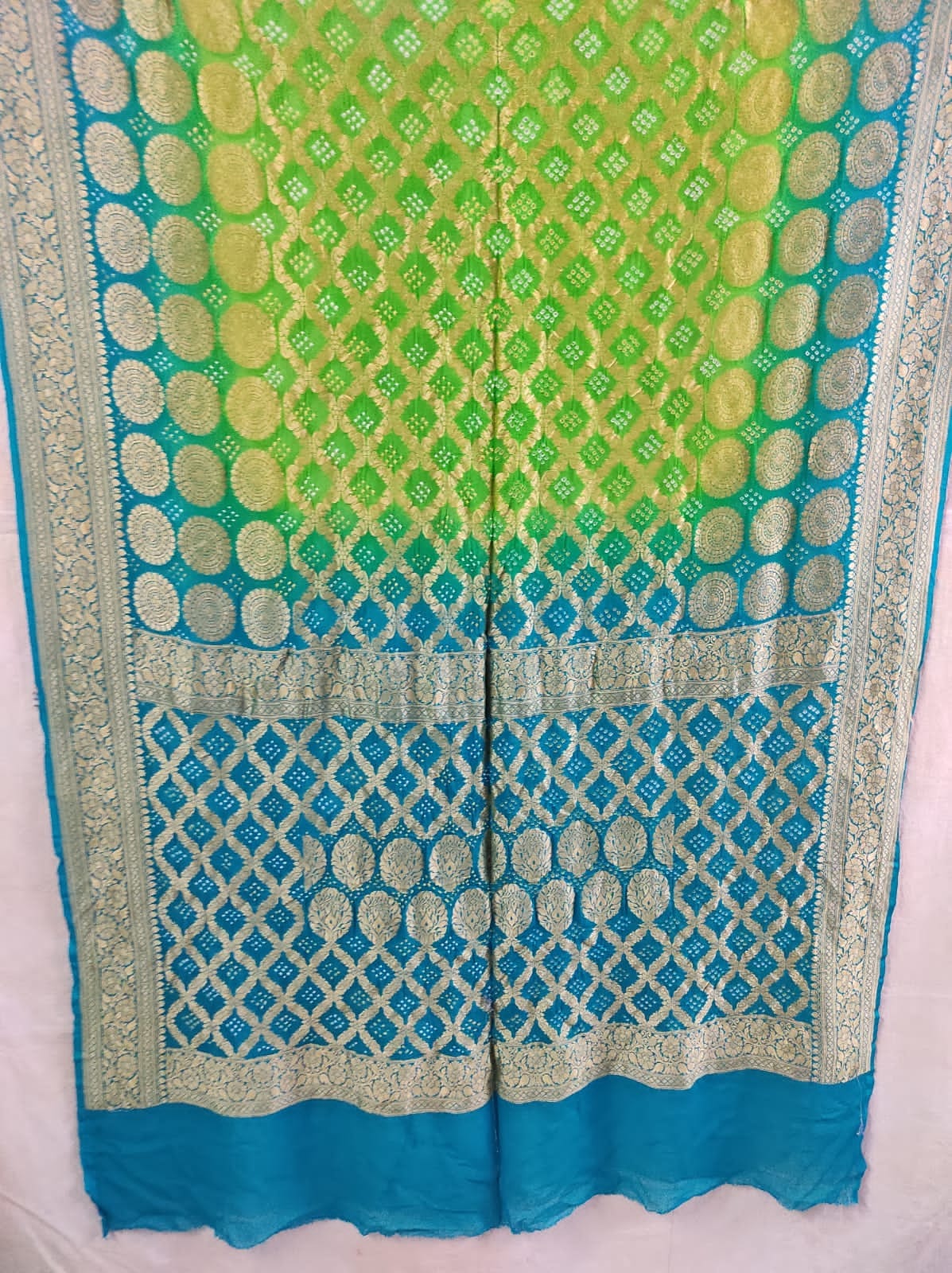 Malvi bandhani banarsi saree - Saffronfashionindia