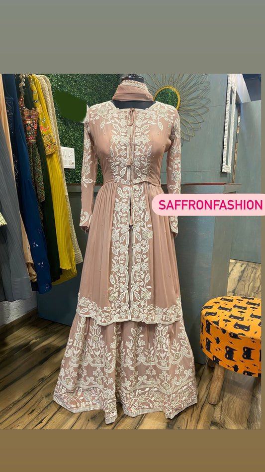 Reception long celebrity gown - Saffronfashionindia