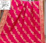 Ravish moonga crepe banarsi saree