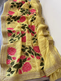 Lavita gorgette embroidery saree