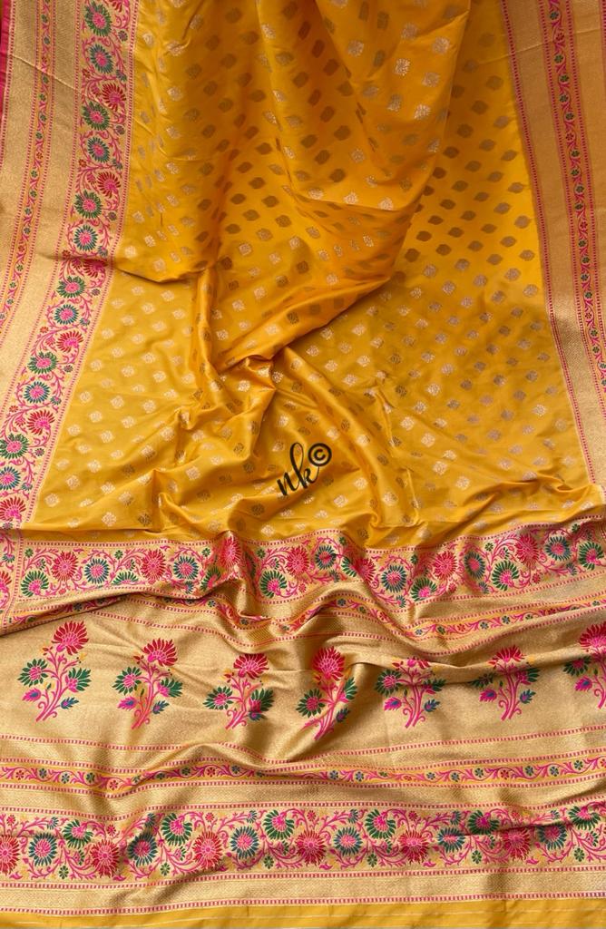 Reet Katan soft silk sari - Saffronfashionindia