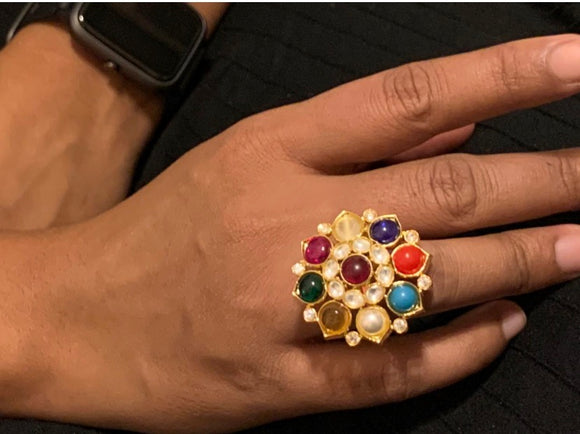 Navaratri Ring Wedding Ring Pakistani Ring Adjustable Ring