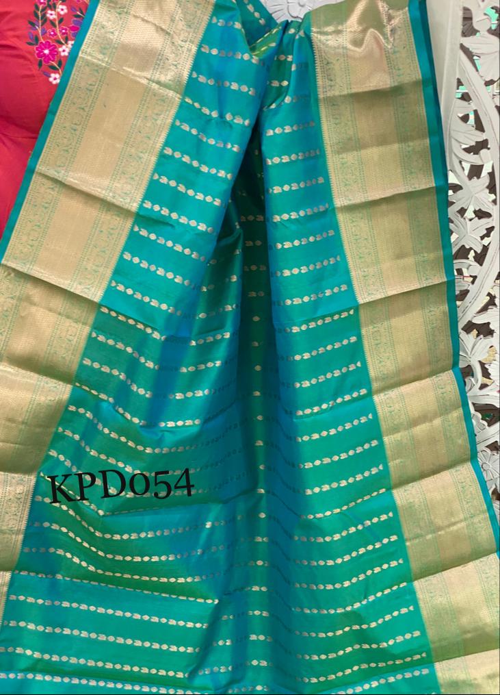 Beautiful kanchi Kanchipuram dupatta - Saffronfashionindia