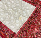 Chikankari patola gorgette saree