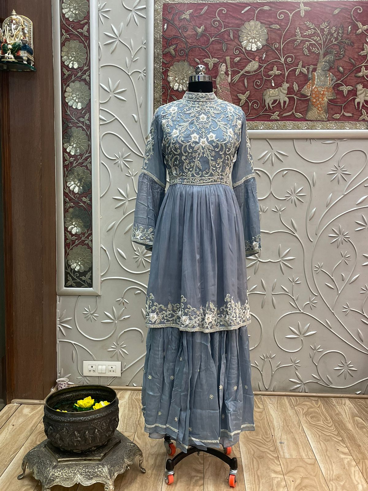 Pearl gharara dress - Saffronfashionindia