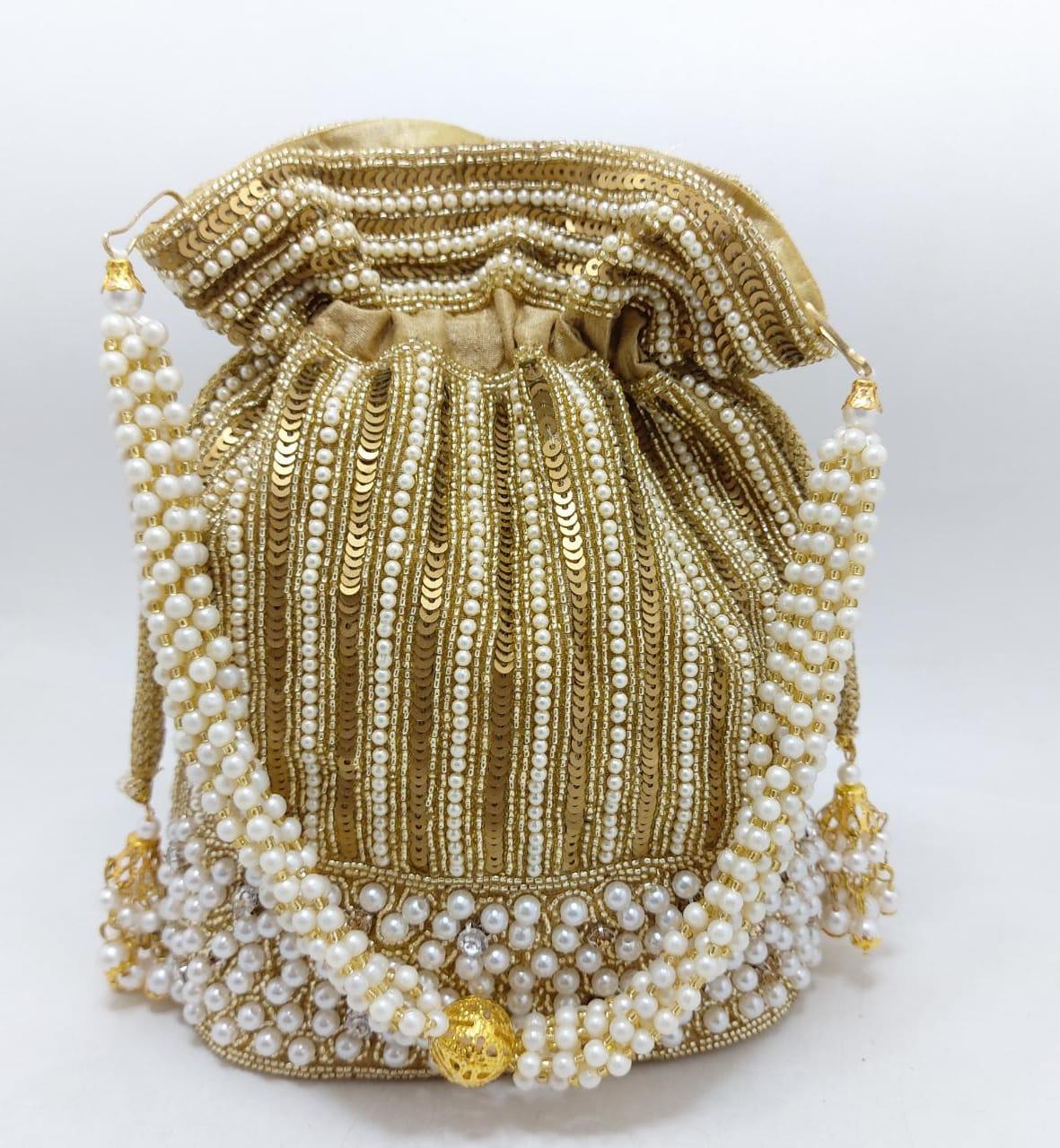 Sequins potli - Saffronfashionindia