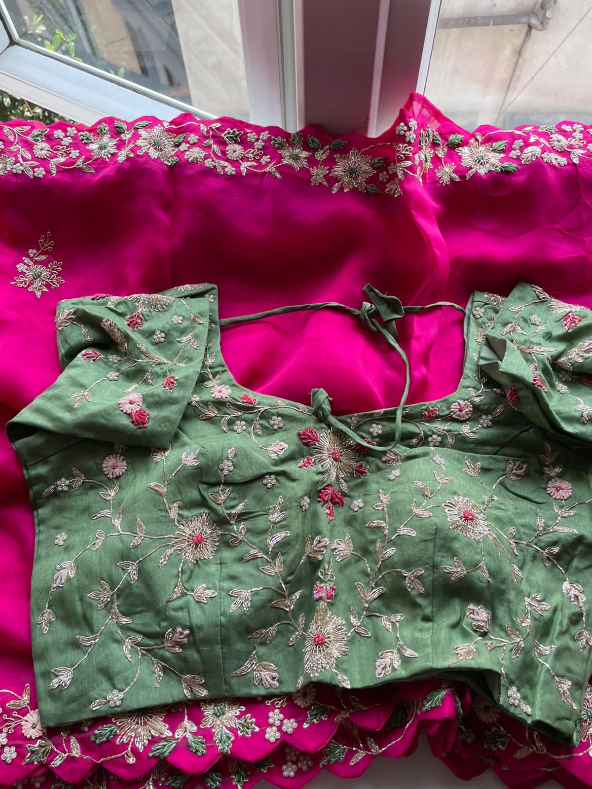 Fairly organza sequence saree - Saffronfashionindia