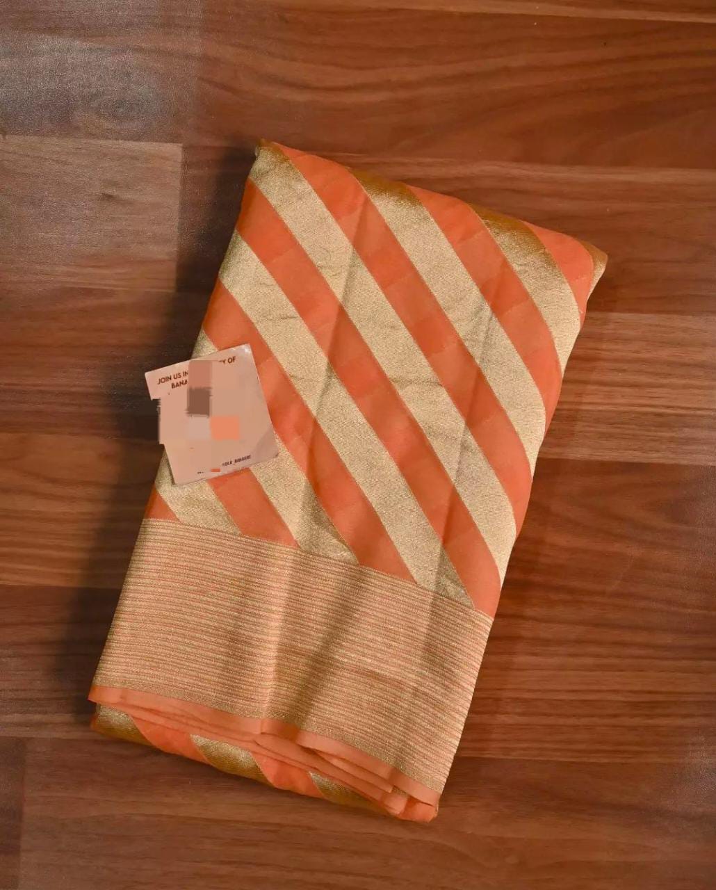 Kaisha khaddi gorgette saree - Saffronfashionindia