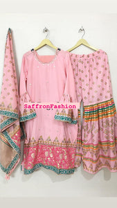 Printed gharara dress