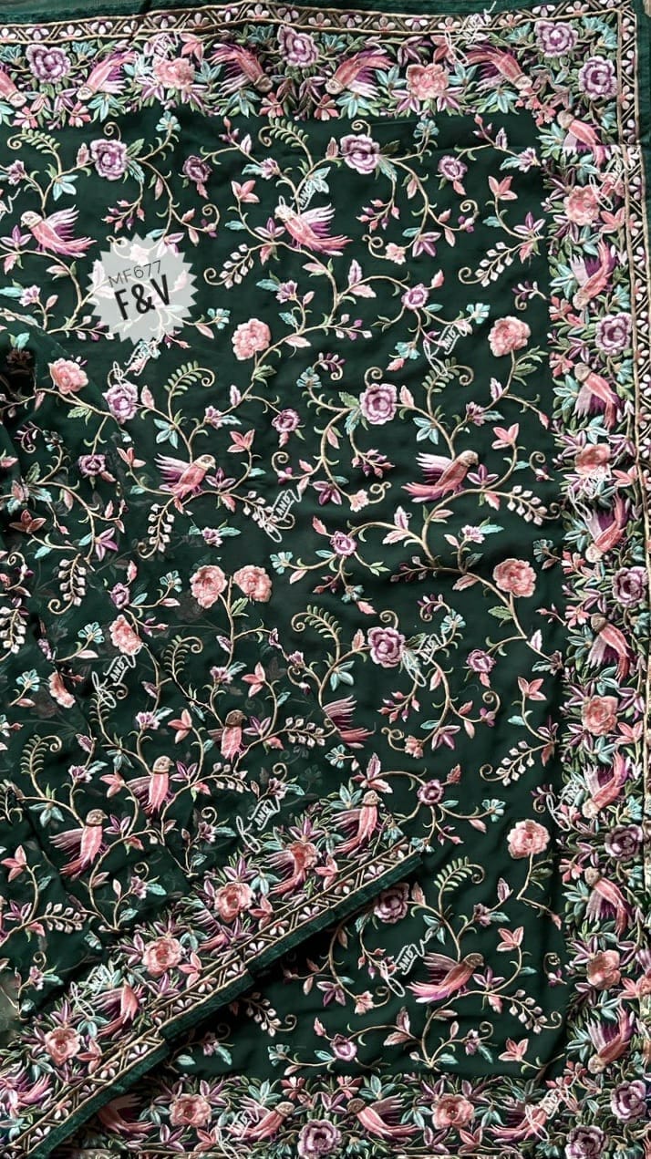 Parsi inspired Kashmiri saree Parsi inspired saree SaffronFashion