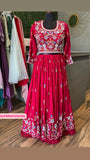 Valentine inspired red hot indowestern dress