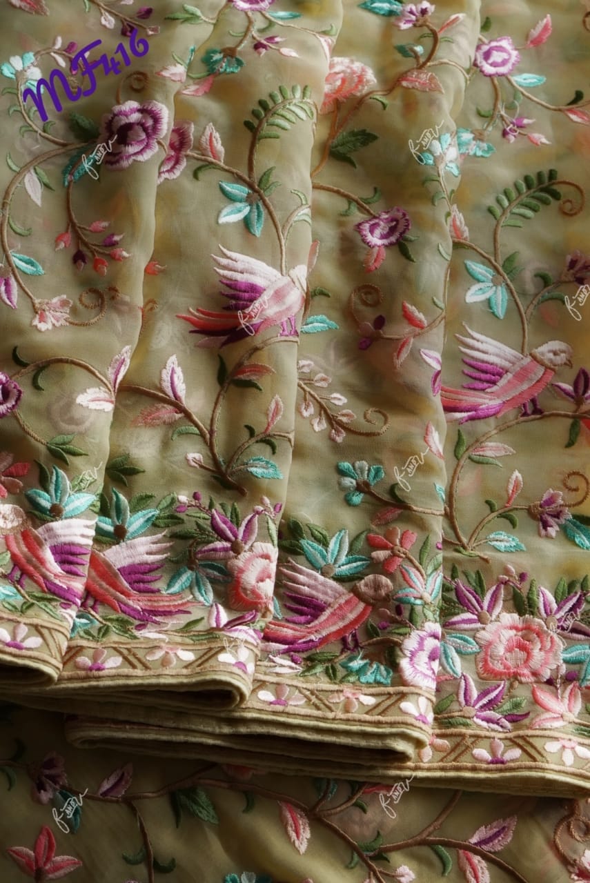 Parsi inspired Kashmiri saree Parsi inspired saree - Saffronfashionindia