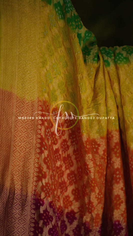 Colourful bandhej dupatta/beautiful dupatta - Saffronfashionindia