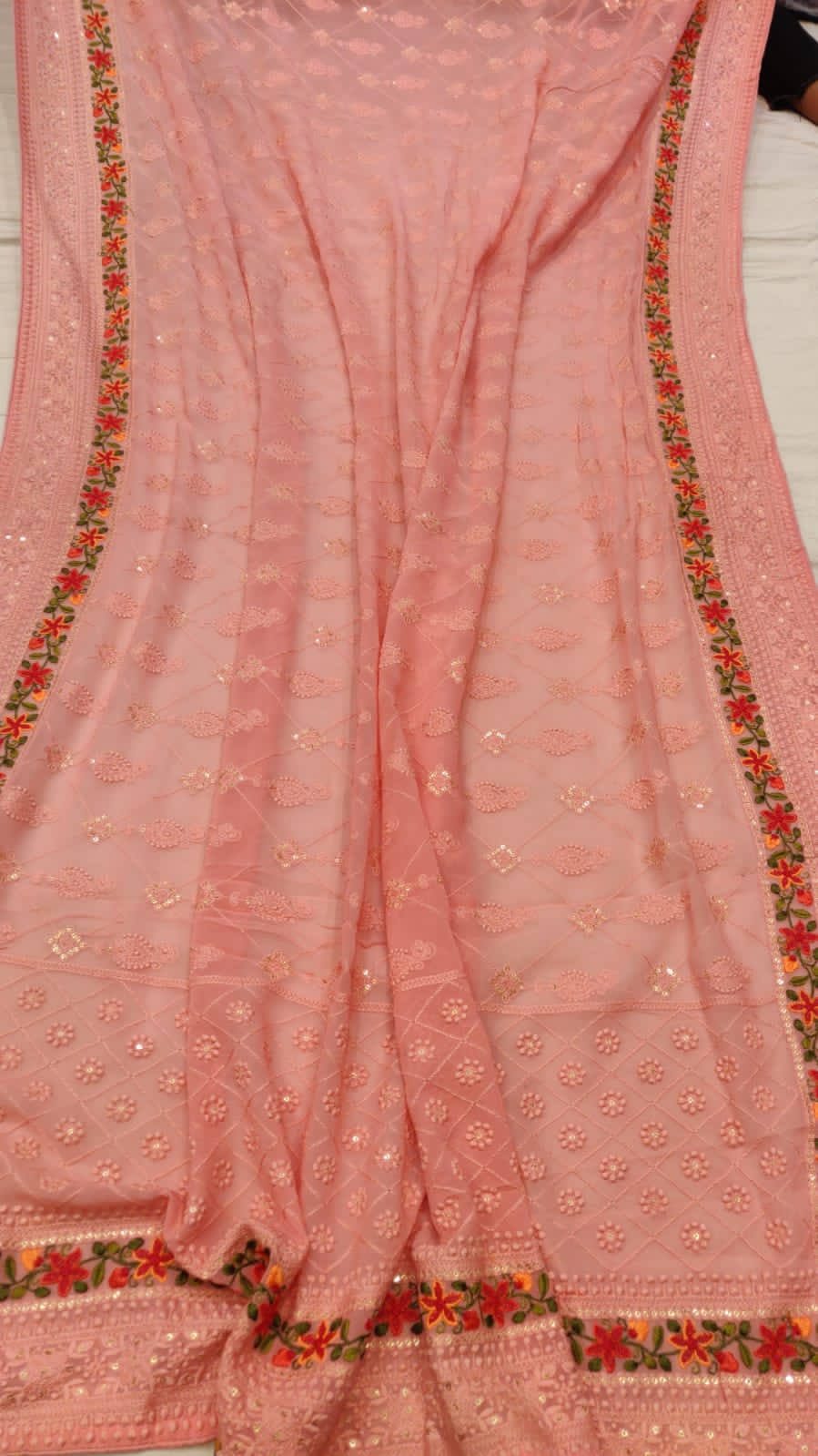 Vareja Chikankari saree - Saffronfashionindia